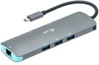 i-tec USB-C Metal Nano Docking Station mit 4K HDMI, LAN und Power Delivery in Schwarz/Grau - Bild 1