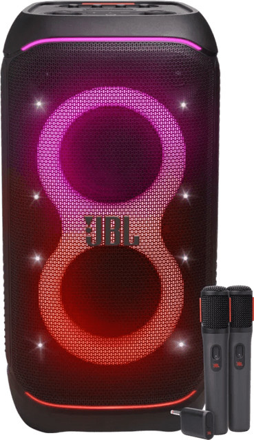 JBL Partybox Stage 320 Bluetooth Partybox in Schwarz inklusive kabellosem Mikrofonset - Bild 1