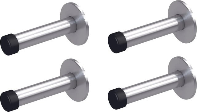BASI Wand-Türstopper Set TS 21 aus Edelstahl in Silber, 4 Stück - Bild 1