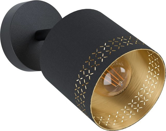 Eglo Wandspot Esteperra Schwarz-Gold aus Stahl mit E27 Fassung - Bild 1