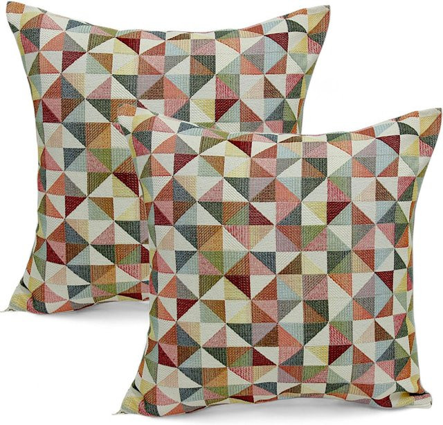 Linke Licardo Kissenhülle Triangle 2er-Set, Multicolor, B/B: 50 x 50 cm - Bild 1