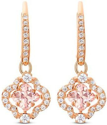 Swarovski Ohrringe, Kleeblatt Herzschlag, Roségold, Kristall, Damen - Bild 1