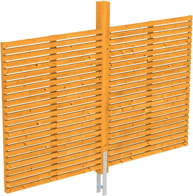 Skan Holz Rückwand Rhombus aus Fichte in Eiche hell, B/H: 291 x 160 cm - Bild 1