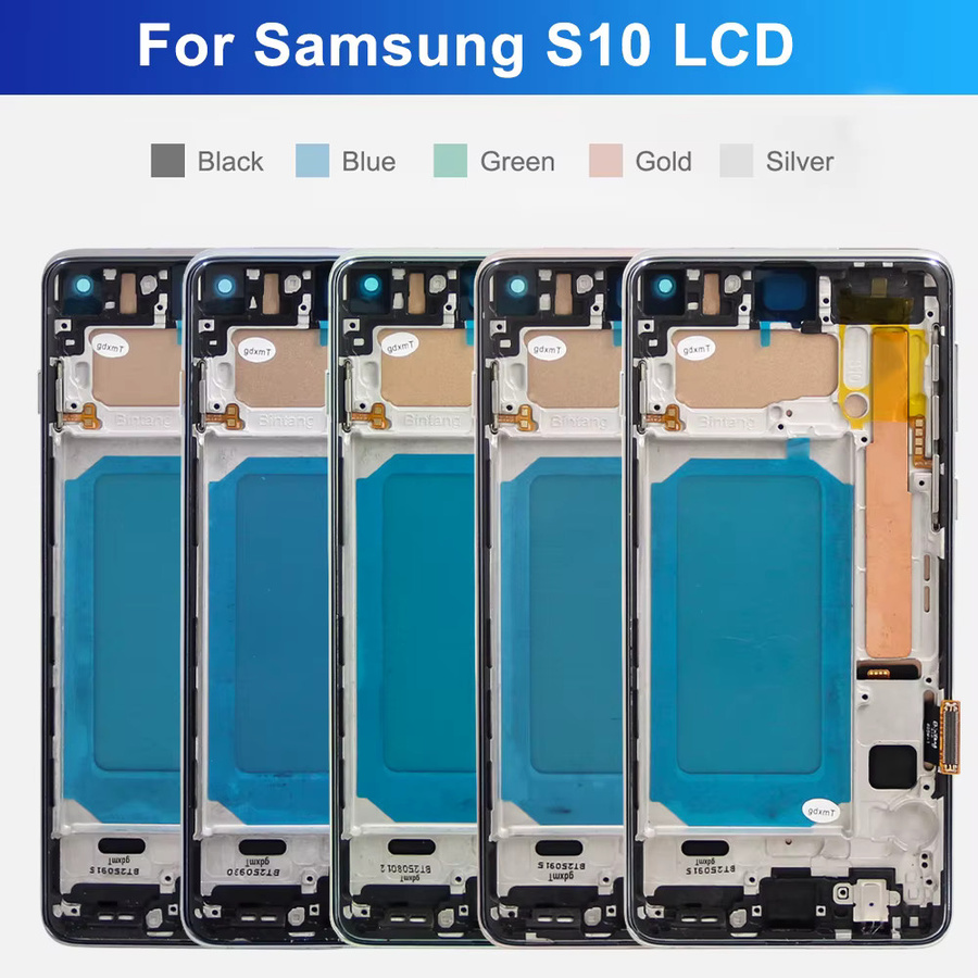 Samsung Galaxy S10 Plus S10+ G975 G975F LCD-Display mit Rahmen in Grün - Bild 3