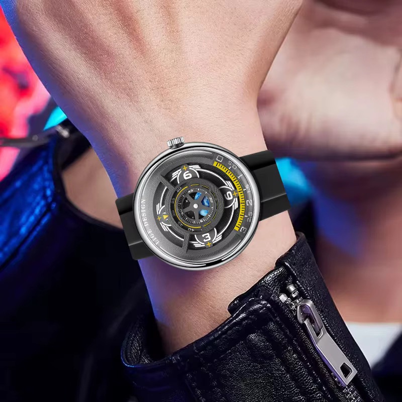 LIGE Armbanduhr Quarz, Silikon, Schwarz, Herren - Bild 5