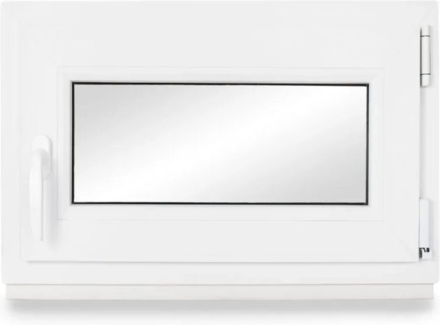 Neruli Kellerfenster Kunststoff Weiß Dreh-Kipp mit 2-Fach-Glas und schwarzer Dichtung B/H: 90 x 45 cm - Bild 1