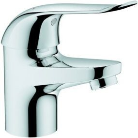 Grohe Waschtisch-Einhebelmischer Euroeco Special in Chrom mit Wasserersparnis und 1 1/4 Zoll Ablaufgarnitur - Bild 1