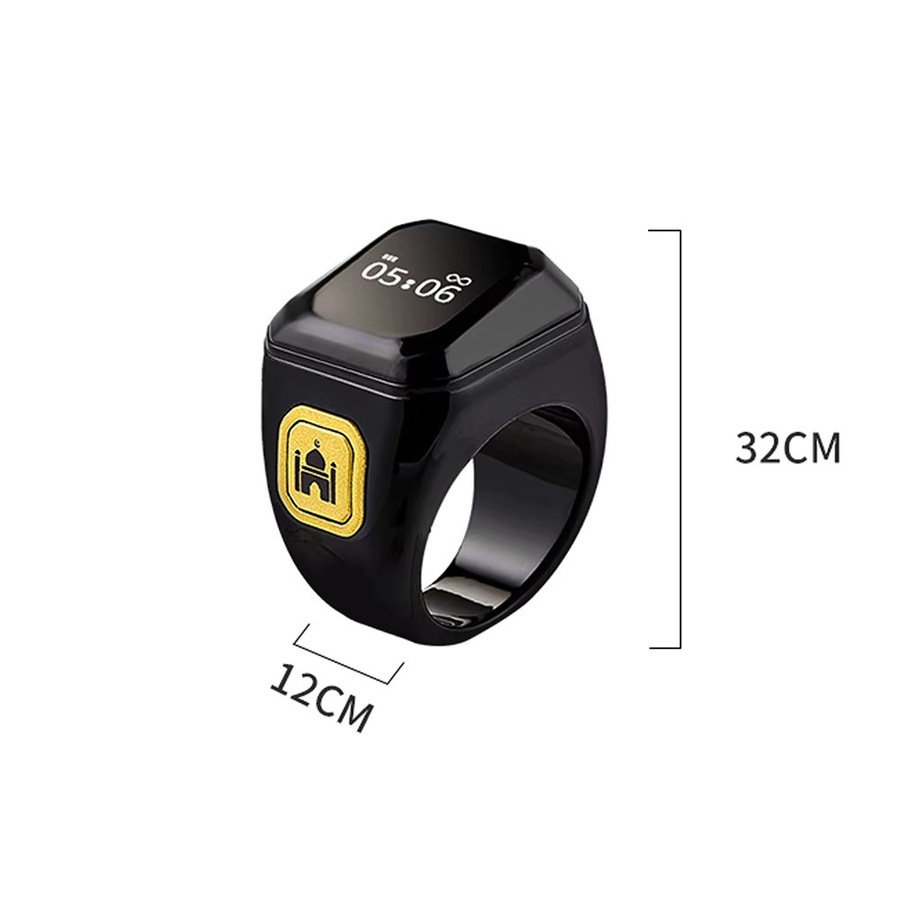 Gaqqee Smart Ring Bluetooth-Zähler mit OLED-Display und Fitness-Tracking in Schwarz und Grün - Bild 3