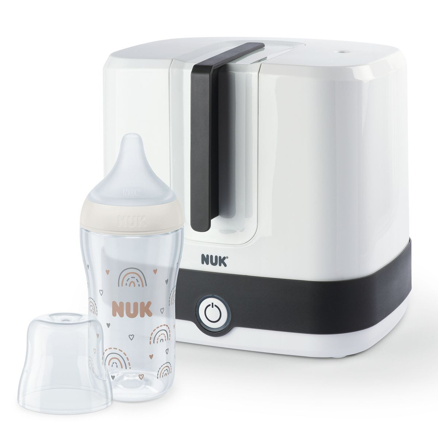 NUK Dampfsterilisator Vario Express in Weiß inklusive PP-Flasche Perfect Match 260 ml - Bild 1