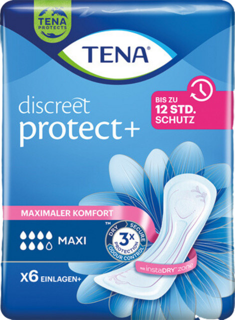 TENA Discreet Maxi Einlagen, Damen, 6 Stück - Bild 1