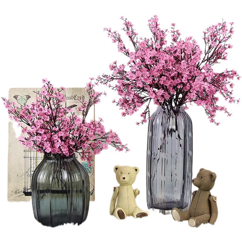 3er Set künstliche Kirschblüten und Gypsophila Zweige von smr in Weiß für deine Dekoration und Hochzeitsbouquets - Bild 2