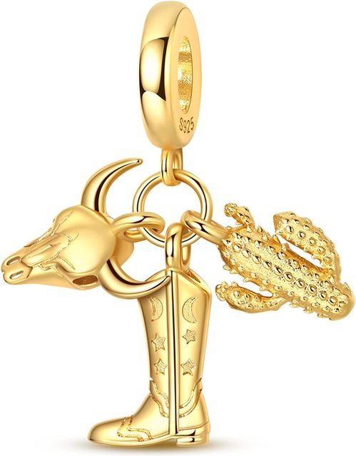 Charm Trio, 925 Silber, vergoldet, Damen - Bild 1