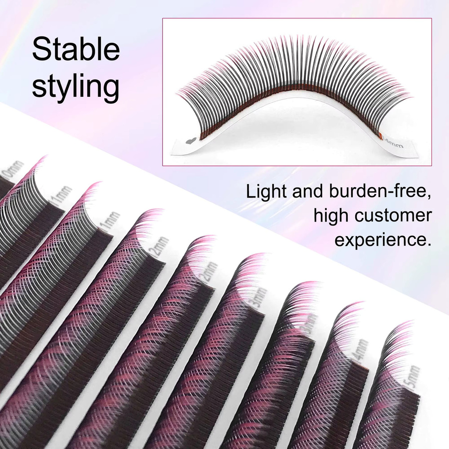 CoMango Fairy Flora Lashes Falsche Wimpern, Ombre Black Purple, Unisex - Bild 2