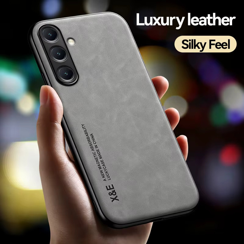Luxuriöse Leder-Handyhülle für Samsung Galaxy A57 A37 A56 A36 A16 A55 A54 A53 A07 A17 in Grün mit weicher Abdeckung für Autohalter - Bild 1