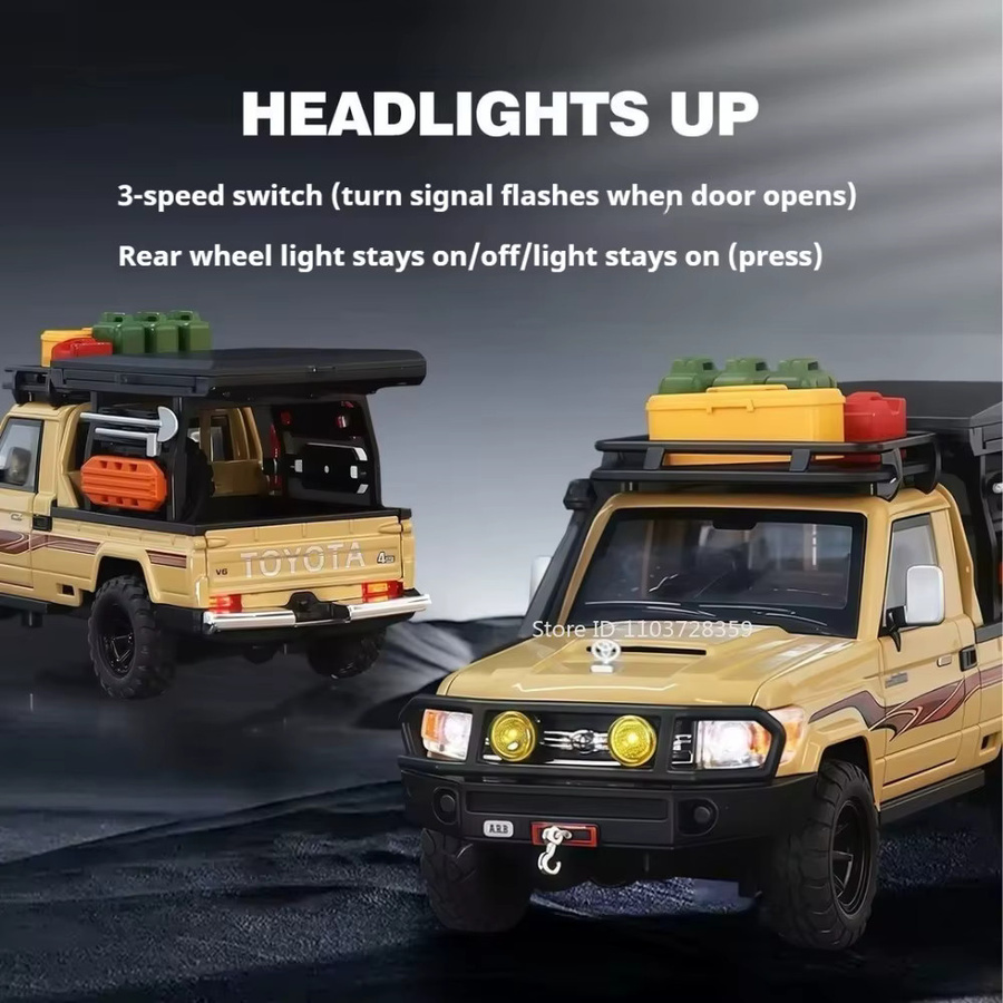 RMZ city Land Cruiser LC79 Defender Modell Geländewagen, 1:32, Metall, Schwarz - Bild 5