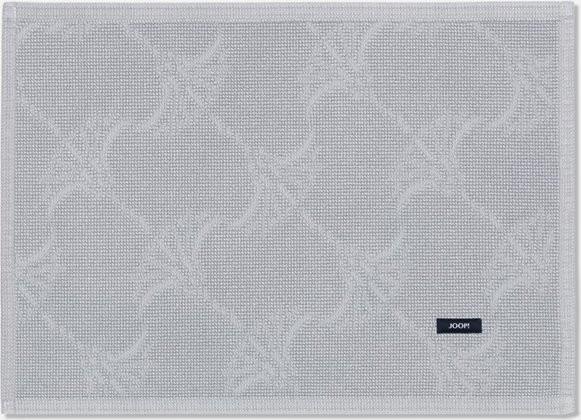 Badteppich JOOP! NEW CORNFLOWER in Silber und Grau aus Baumwolle, B: 50 cm, T: 70 cm - Bild 1