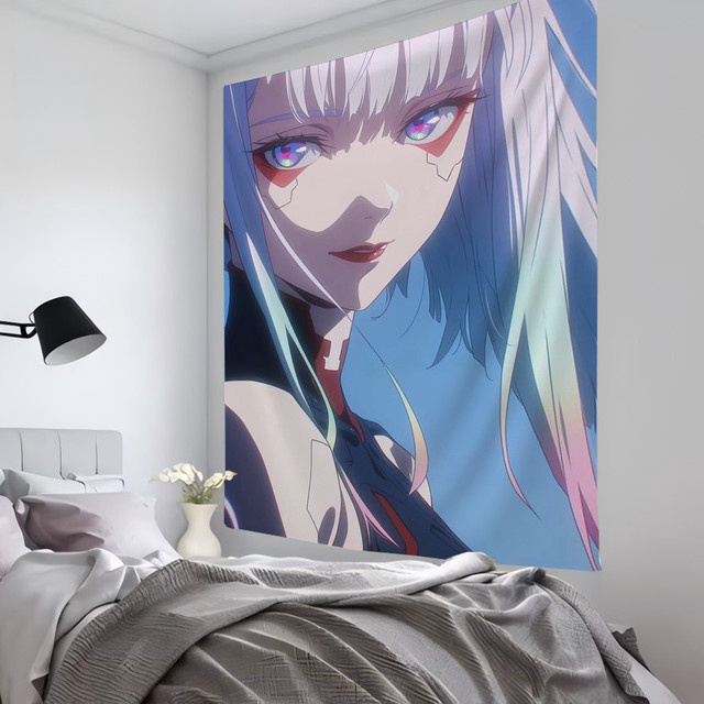 Lucy Animation C-Cyberpunk Wandteppich als moderne Raumdekoration in Multicolour - Bild 1