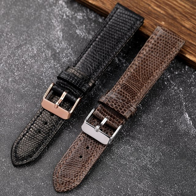Raystray Armband Eidechsenleder, Schwarz Braun, Herren, Vintage - Bild 1