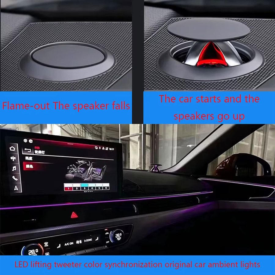 LED Pop-up-Hochtöner mit 32-Farben Ambientebeleuchtung für Audi A4 A5 A6 A7 Q5 Q7 Q8 B9 C8 C7 in Schwarz und Multicolour - Bild 2