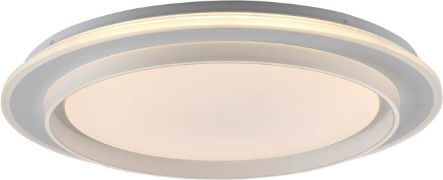 Just Light Deckenleuchte Lago Weiß mit CCT-Farbtemperatursteuerung, dimmbar und Fernbedienung, Durchmesser: 50 cm - Bild 1