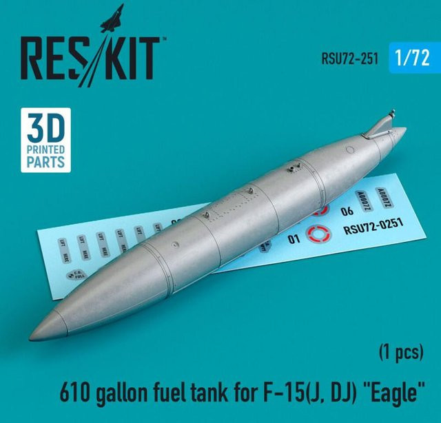 ResKit Models 610 gallon fuel tank for F-15(J, DJ) Eagle, 1:72 - Bild 1