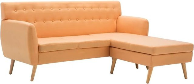 vidaXL Sofa in L-Form aus Stoff in Orange, wendbar mit Armlehnen, B/T/H: 171,5 x 138 x 81,5 cm - Bild 1