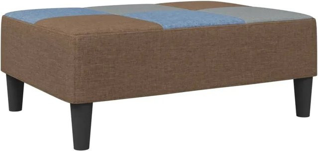 vidaXL Fußhocker Patchwork in Multicolour aus Stoff, B/T/H: 77 x 55 x 31 cm - Bild 1