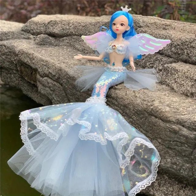 Fashnics Meerjungfrau-Prinzessin-Puppe, blau, ab 14 Jahren - Bild 1