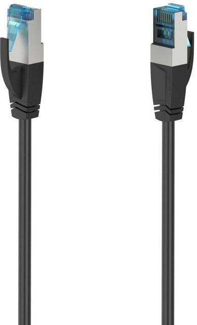 Hama Netzwerkkabel CAT-6a Ethernet/LAN S/FTP geschirmt, Schwarz, 15,00 m - Bild 1