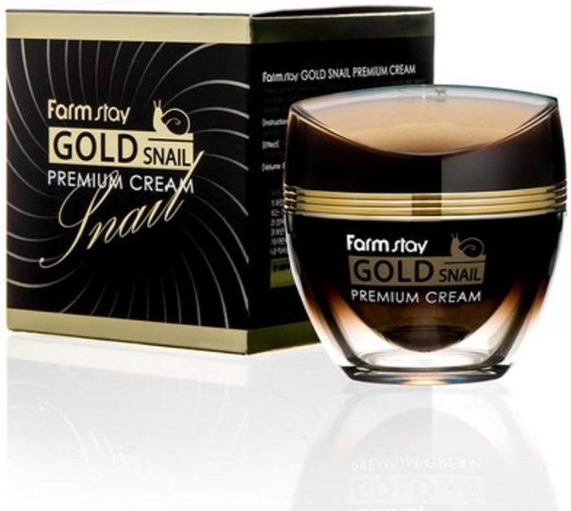 Farmstay Gold Snail Premium Cream, Gesichtscreme mit Schneckenschleim-Extrakt, 50 ml - Bild 1