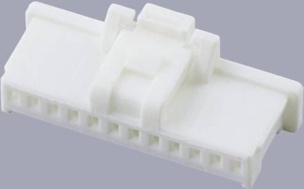 Molex Buchsengehäuse-Kabel Weiß, 12 Polzahl, Rastermaß: 1.00 mm - Bild 1