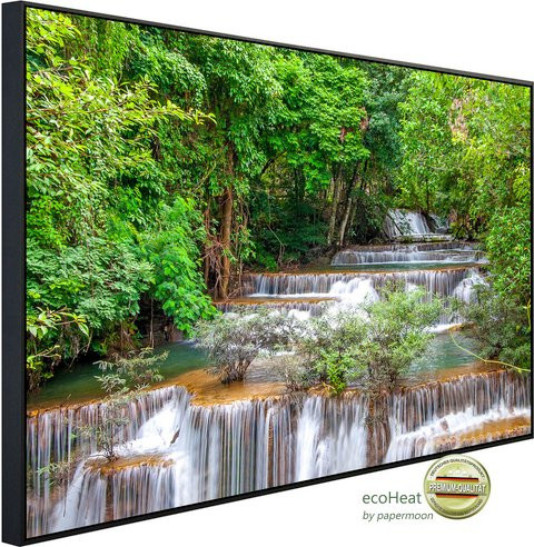 papermoon EcoHeat Infrarotheizung Fluss im Wald, bunt mit Matt-Effekt, App-Steuerung und Überhitzungsschutz - Bild 1