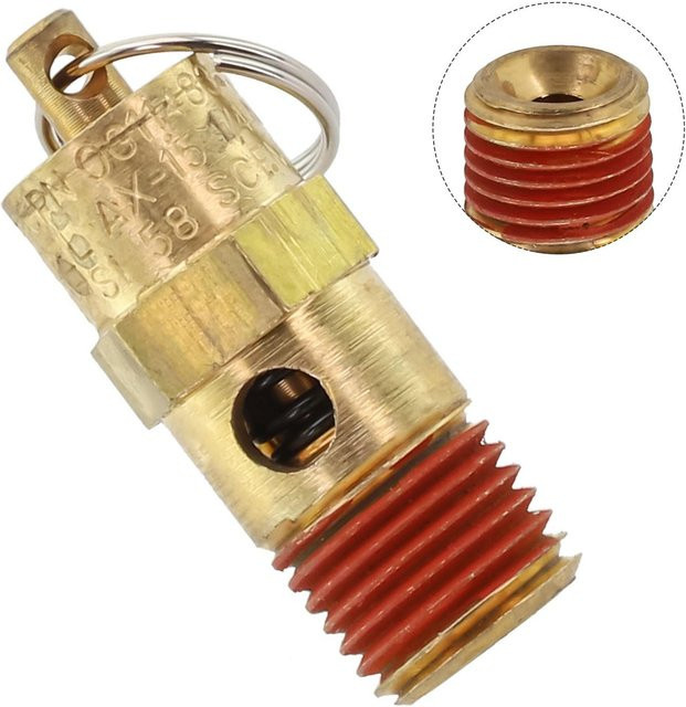 Automatisches Ablass-Sicherheitsventil aus Messing für Luftkompressoren mit Außengewinde NPT 150PSI in Gold - Bild 1
