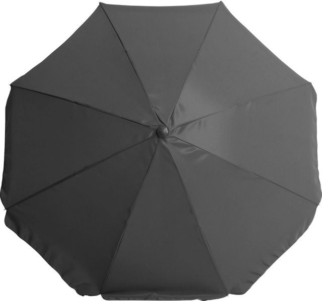 MWH Ersatzspannstoff für Gartenschirm und Sonnenschirm aus Polyester, Anthrazit, Durchmesser: 200 cm - Bild 1