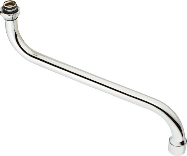 OBI S-Auslauf aus Messing in Chrom-Optik, Anschluss G 1/2, Länge: 250 mm, Durchmesser: 18,6 mm - Bild 1