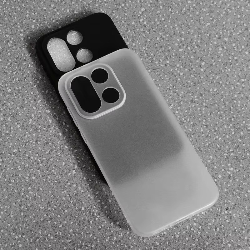 Ultradünne matte Silikon-Schutzhülle für OnePlus 15, 13R und ACE 5 Pro Slim in Transparent und Grau - Bild 1