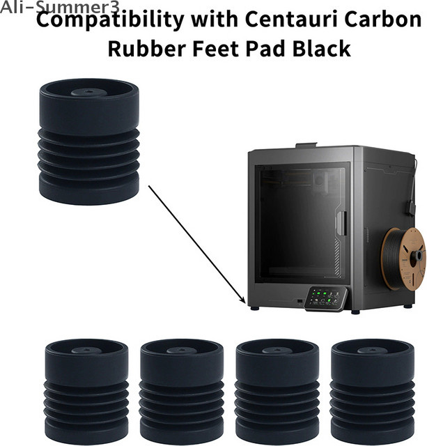 Elegoo Anti-Vibrationsfüße für Centauri Carbon 3D-Drucker, 1 oder 4 Stück, Schwarz - Bild 1