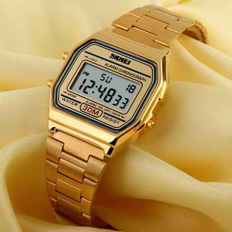Skmei Armbanduhr Digital, Chronograph, Edelstahl, Schwarz, Herren - Bild 2