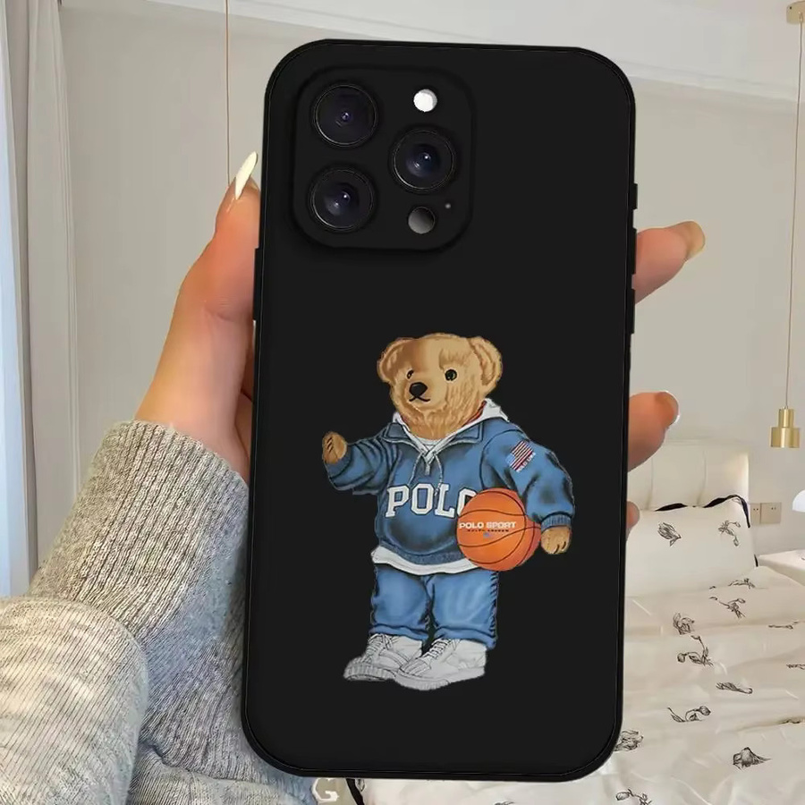 Remazy Handyhülle mit lustigem Cartoon-Bären Design für iPhone 15 16 17 Pro Max und weitere Modelle, stoßfeste weiche Silikonhülle - Bild 4