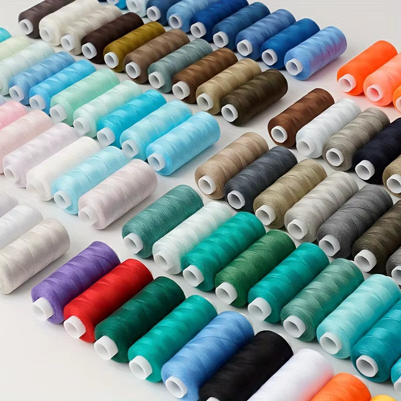 Home DIY Nähgarn Set aus Polyesterfaser mit 100 Farben und 400 Yards pro Spule in Multicolor - Bild 2