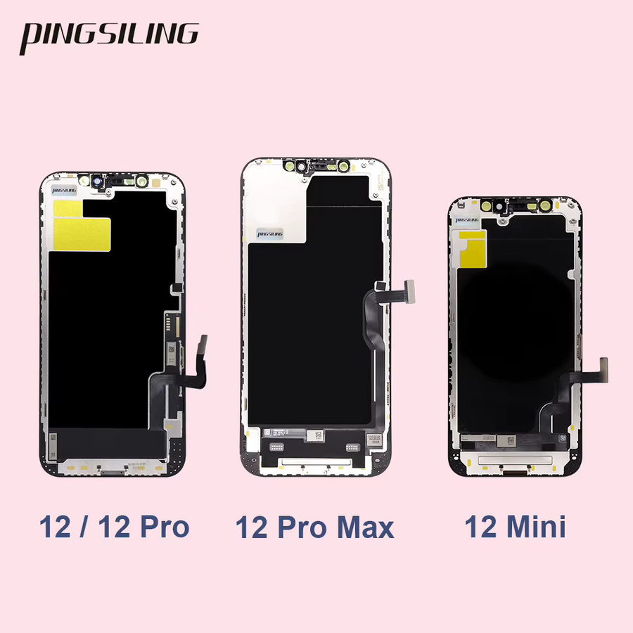 Apple iPhone 12 12 Pro 12 Pro Max 12 Mini LCD Incell OLED Display Ersatzteil mit 3D Touch und Digitizer Baugruppe in Schwarz - Bild 4