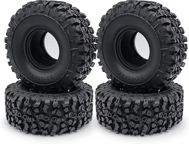 Axial Beadlock Gummi Rad Reifen, 4-teiliges Set, Schwarz - Bild 1