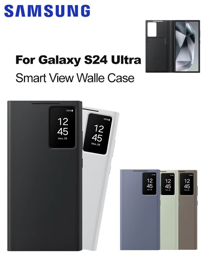 Samsung Galaxy S24 Ultra S-View Wallet Case mit Sichtfenster in Purple EF-ZS928 - Bild 6