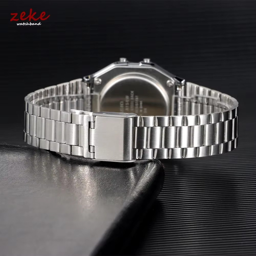 crazyband Uhrenarmband Edelstahl, 18 mm, Silber, Unisex - Bild 5