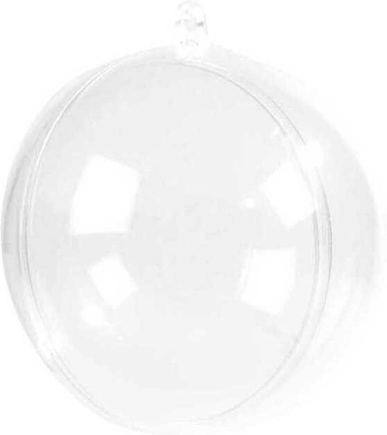 Rico Design Weihnachtskugel aus Kunststoff in Transparent, Durchmesser: 5 cm - Bild 1