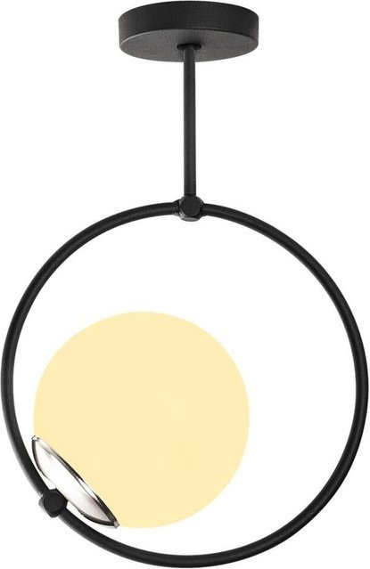 Opviq Deckenleuchte Dolunay Pendelleuchte aus Metall in Schwarz und Weiß mit E27 Fassung, B/H/T: 15 x 39 x 15 cm - Bild 1