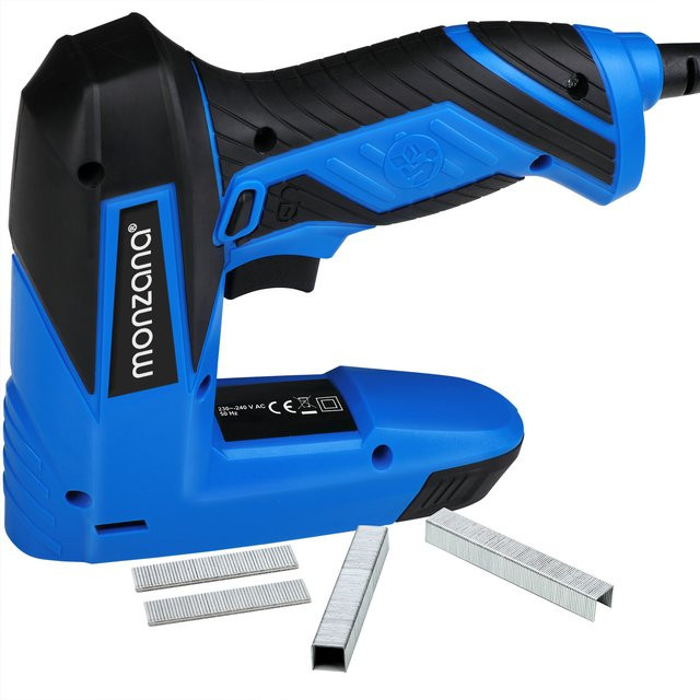 Monzana Elektrotacker Blau/Schwarz inklusive 400 Klammern - Bild 1