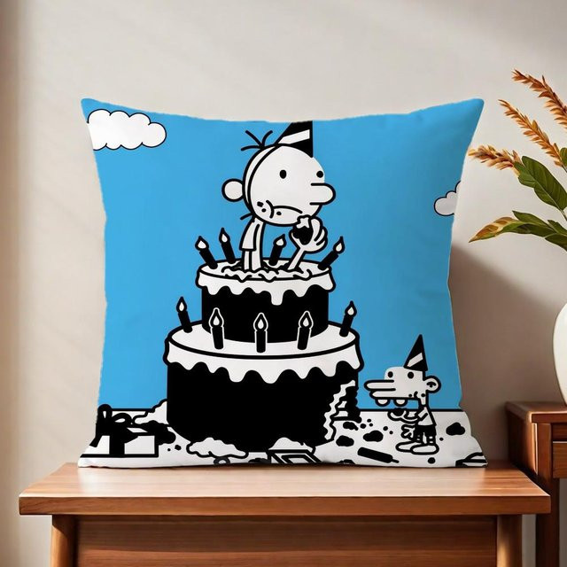Niedlicher Kissenbezug Weichei in Blau für Sofa und Dekoration, B/T/H: 50 x 50 x 0 cm - Bild 1