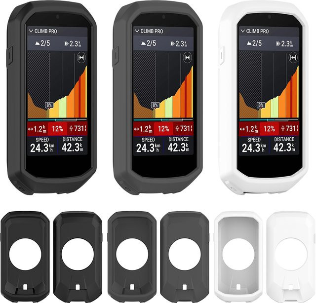 Schutzhülle für Garmin Edge 1050 aus Silikon in Schwarz, kratzfeste und stoßfeste All-Inclusive-Hülle - Bild 1