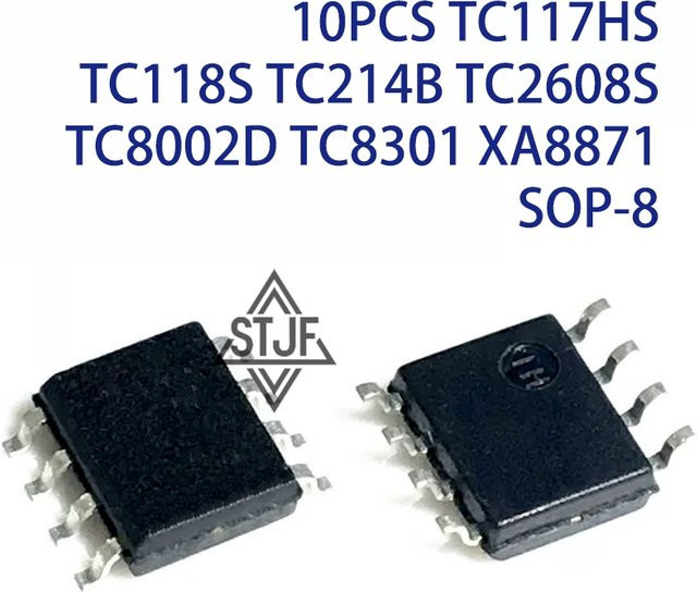 10 Stück IC-Chips Set TC117HS TC118S TC214B TC2608S TC8002D TC8301 XA8871 in Schwarz SOP-8 - Bild 1